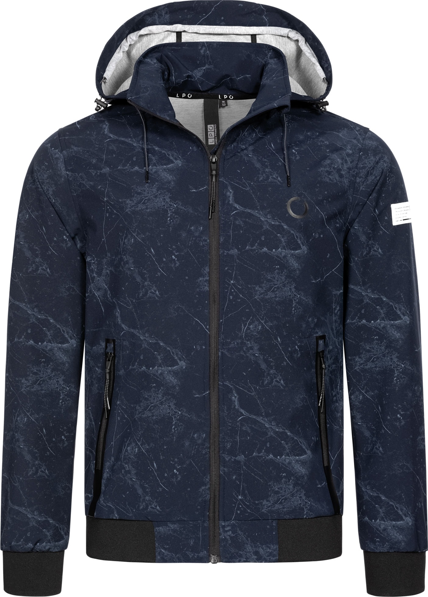 Softshelljacke DEPROC ACTIVE "ROSS PEAK MEN", Herren, Gr. S (48), blau (indigo), 94% Polyester; 6% Elasthan, mit Gummizug, Jacken Softshelljacke, auch in Großen Größen erhältlich