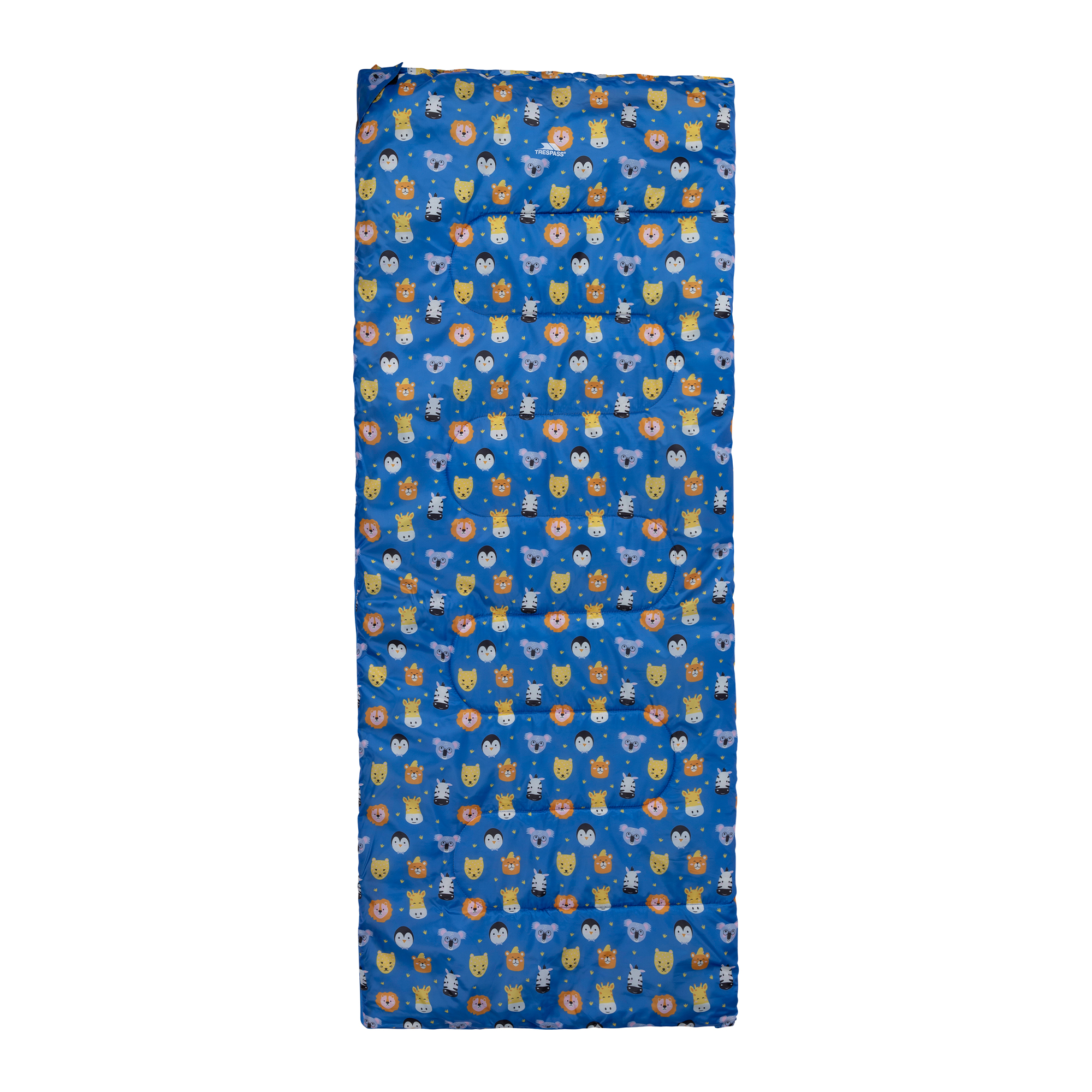 Trespass Kids Unisex Childrens/kids Animal Print 2 Season Sleeping Bag (blue/multicoloured) - Blue/navy - One Size