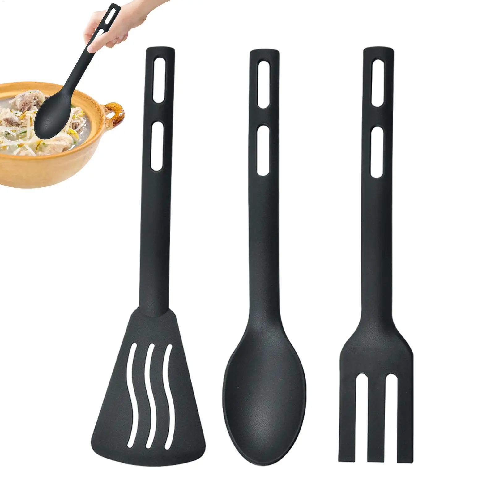 Ustensiles de cuisine en nylon, ensemble de pâtisserie, ustensiles de cuisine durables, ustensiles de cuisine, outils de mélange pour la pâtisserie et la cuisine avec spatules antiadhésives