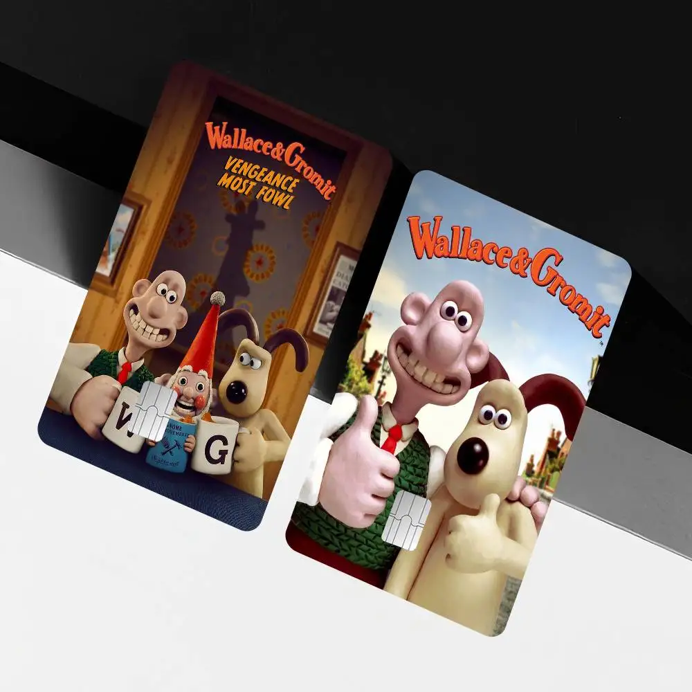 WallaceS-Cute-Gromit 1 Set mit 4 Stück Bank-Kredit-Bus-Pass-Aufklebern, coole Dekoration, wasserfeste Aufkleber, Sammlung, Spielzeug, Geschenke Image