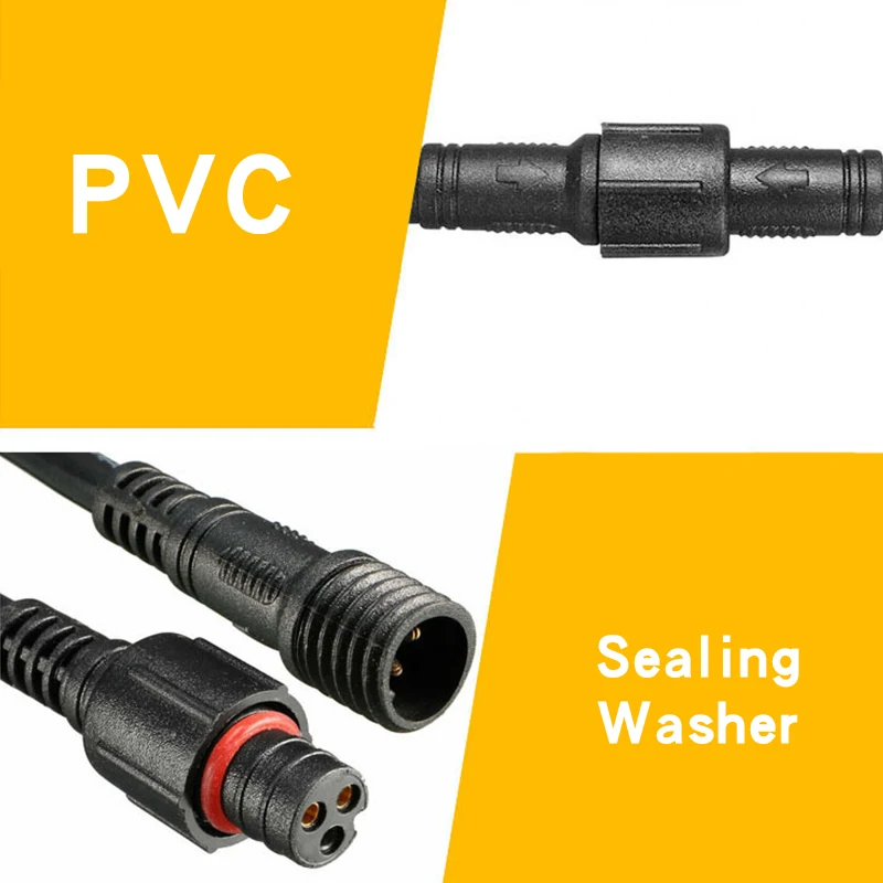 M10 Wasserdichter Stoßverbinder 2/3/4 Pin 220 V Kabel Verlängerungskabel Stecker und Buchse Kabel für Outdoor-LED Image