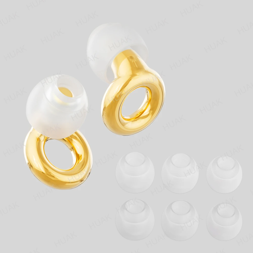 HUAK High-Fidelity Ohrstöpsel - 8 Ohradapter in XS/S/M/L - Wiederverwendbar für Konzerte & Festivals, Live-Events, Musiker, DJs Image