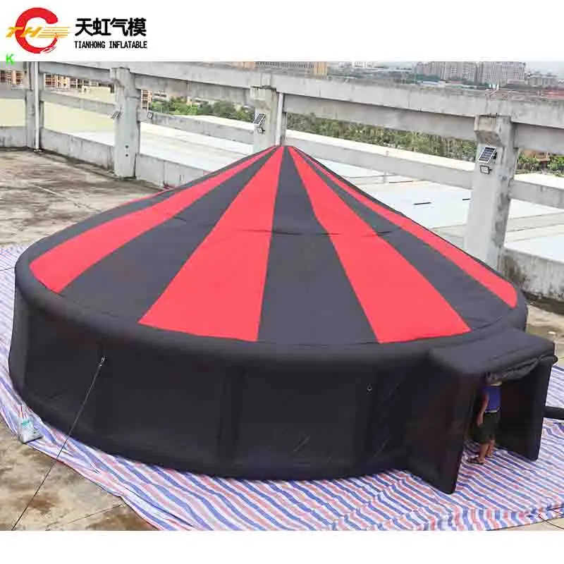 Schneller Versand 10m/15m Riesiges Aufblasbares Kuppelzelt Outdoor Aufblasbares Strandzirkus-Jurtenzelt mit Gebläse Image