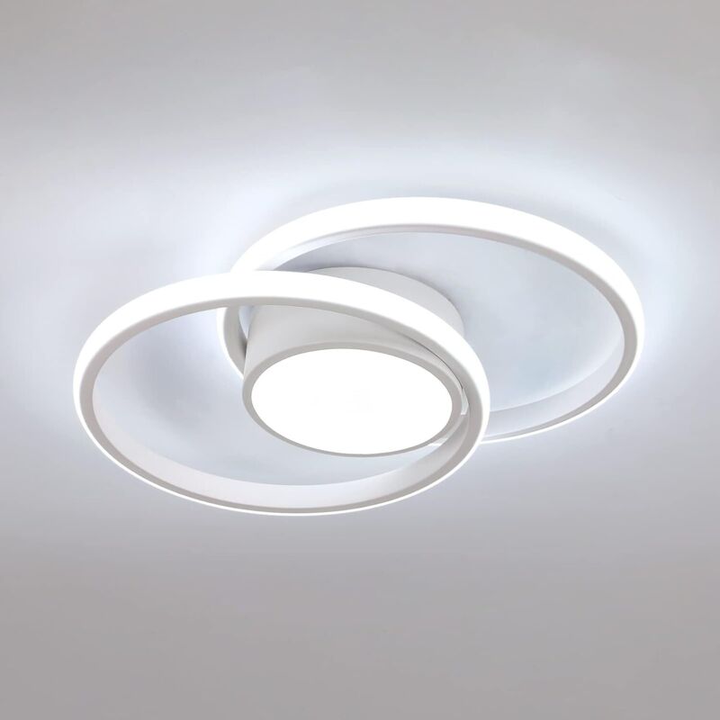 Comely Plafoniera Led Moderna Per Soggiorno, Luminaria Da Soffitto Per Cucina, Lampada Da Soffitto Rotonda Per Camera E Soggiorno, Diametro 40cm - 42w - Bianco - Luce Bianca 6500k