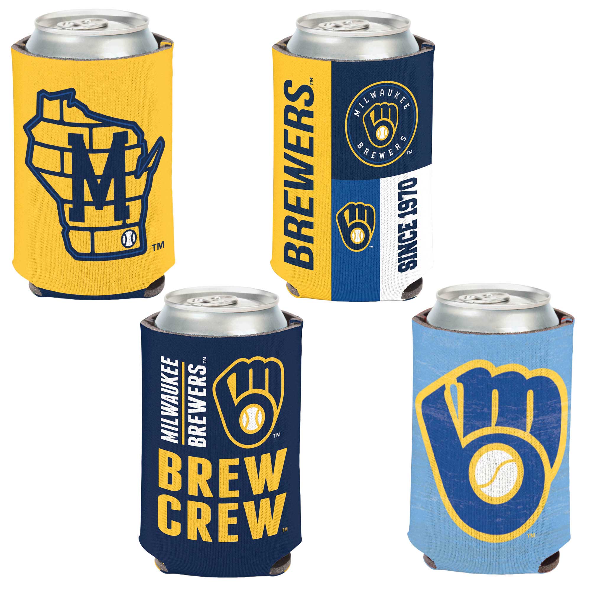 "WinCraft Milwaukee Brewers 4er-Pack 12oz. Dosenkühler-Set" Image