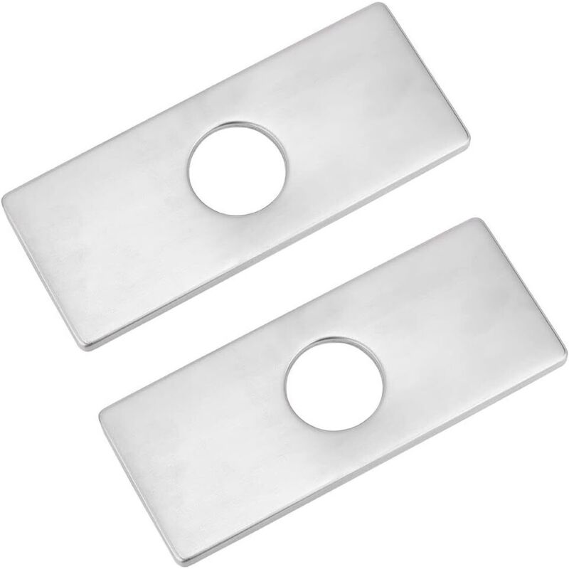 Pezzi 34,5 Mm Piastra Di Copertura Del Foro Per Rubinetto Del Bagno 304 Piastra Di Copertura Rettangolare Per Lavandino Piastra Di Rosetta Per Rubinetto Del Bagno 3 A 1