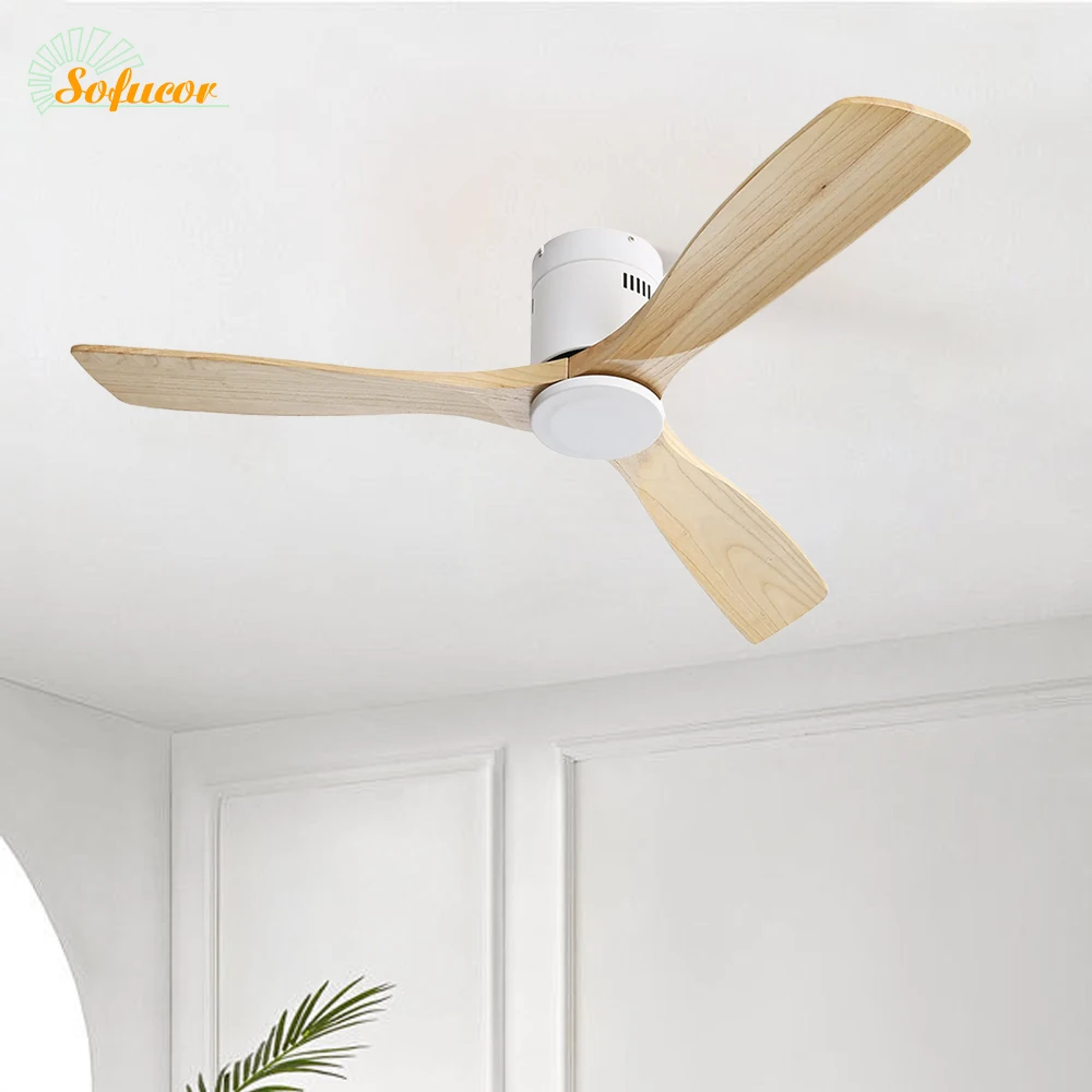 Sofucor Heißer Verkauf Moderner 52 Zoll Deckenventilator DC 6 Geschwindigkeiten hohe Windgeschwindigkeit mit Fernbedienung Image