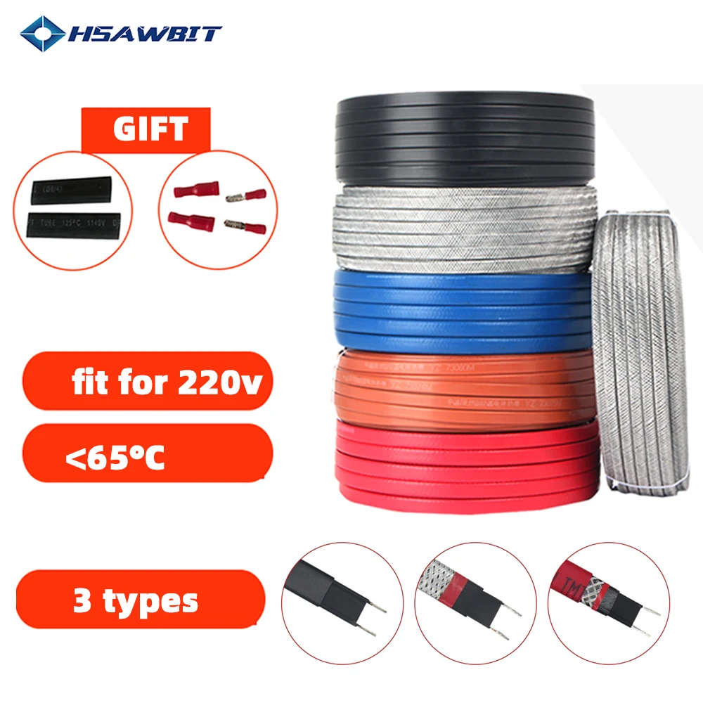 220V 230V 240V Keine notwendigkeit Controller Wasser-proof Selbst Regulierung Heizung Kabel, verhindern Rohr Einfrieren Wärme Spur System Image