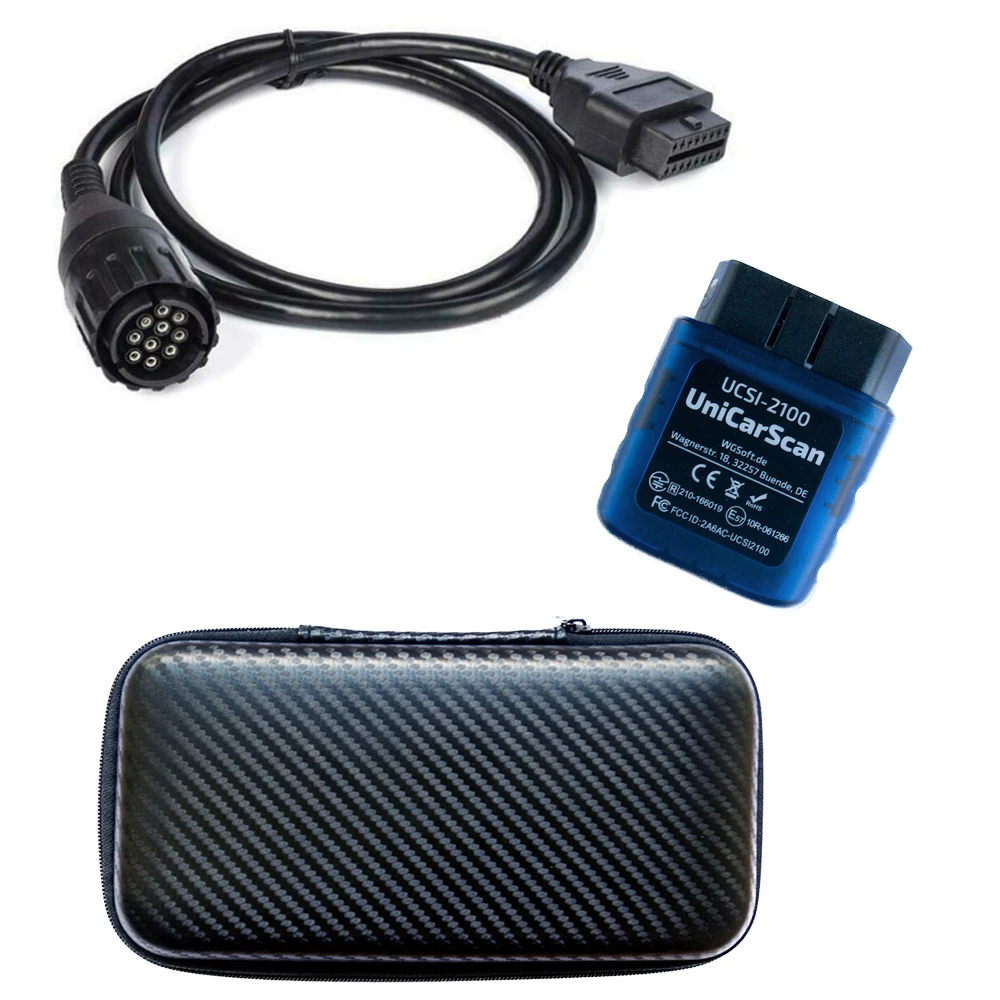 Unicarscan bluetooth diagnose adapter bmw motorrad fahrzeug unterstützung android ios motoscan bimmer code Image