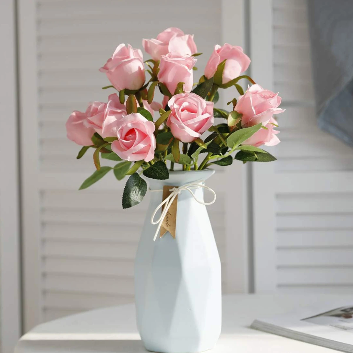5/10pcs Artificial Flower Silk Rose Home Vase Decoration Outdoor Garden Wedding Bride Wreath Accessory Bouquet High Quality Gift