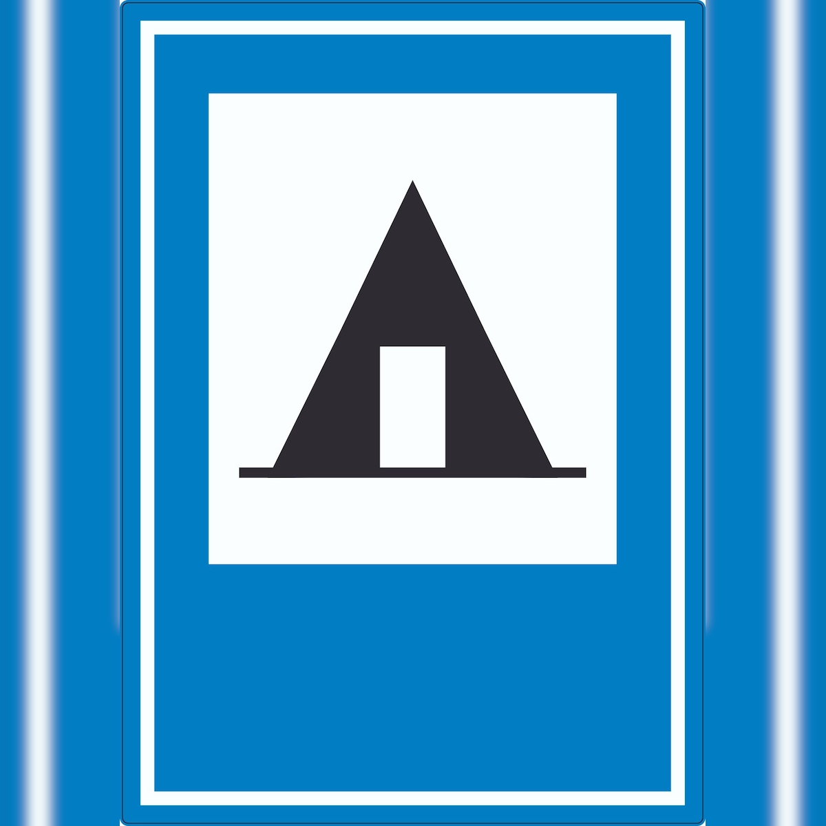 HB-Druck Zeltplatz Aufkleber A9 (37x52mm) Image