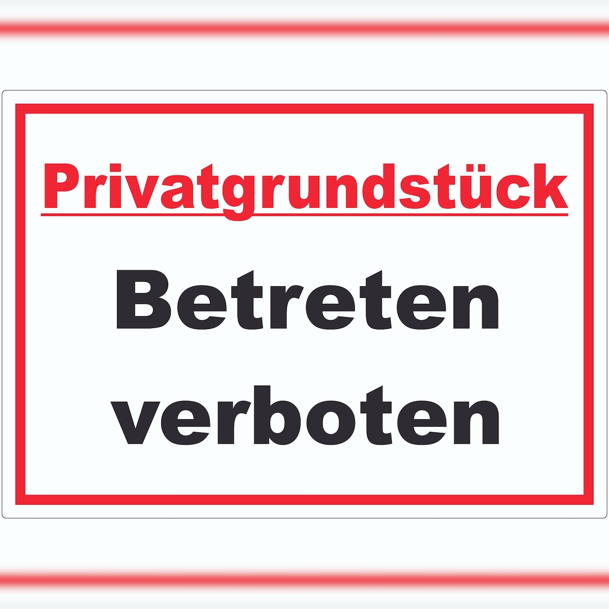 HB-Druck Privatgrundstück Betreten verboten Aufkleber A2 (420x594mm) Image