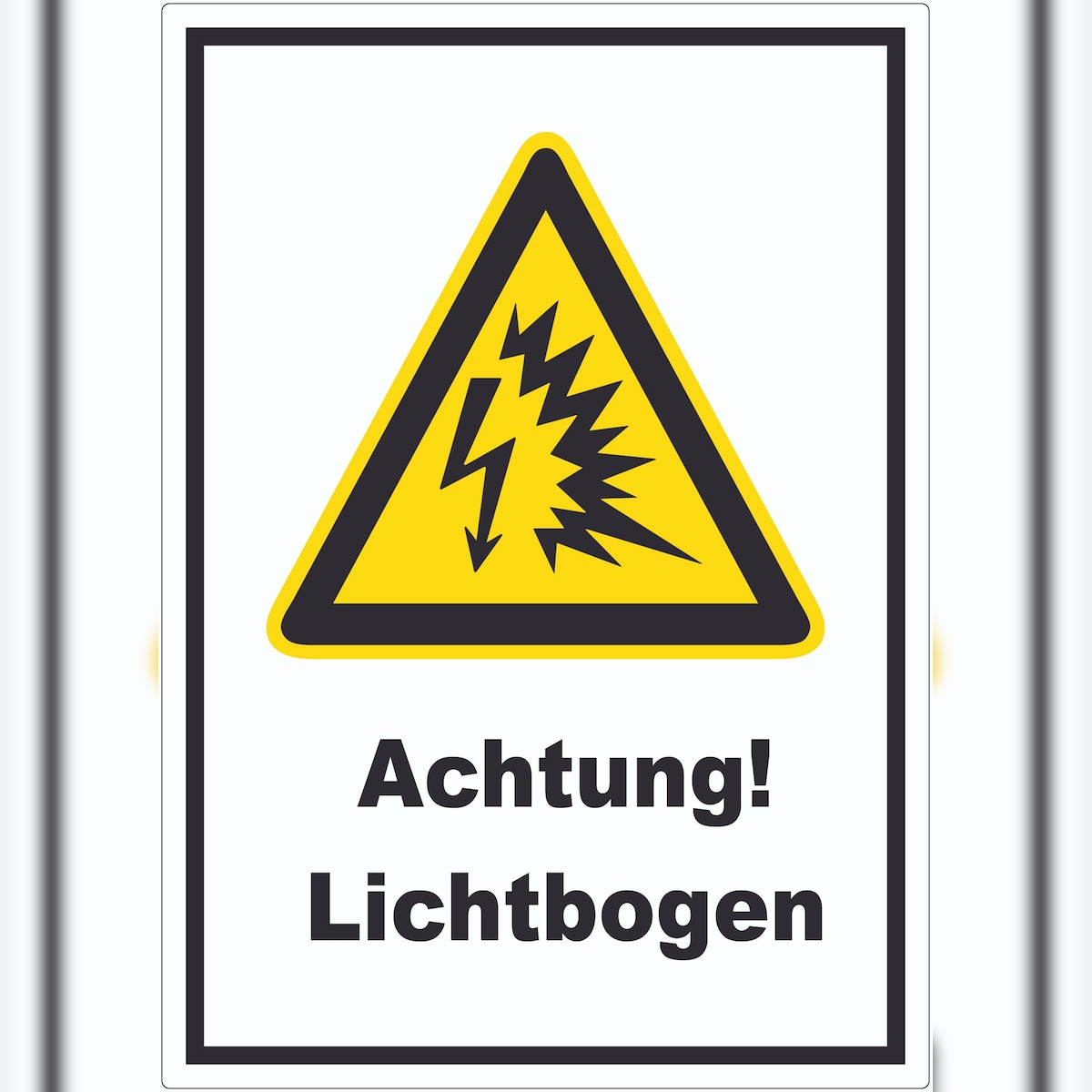 HB-Druck Achtung Lichtbogen Aufkleber A1 (594x841mm) Image