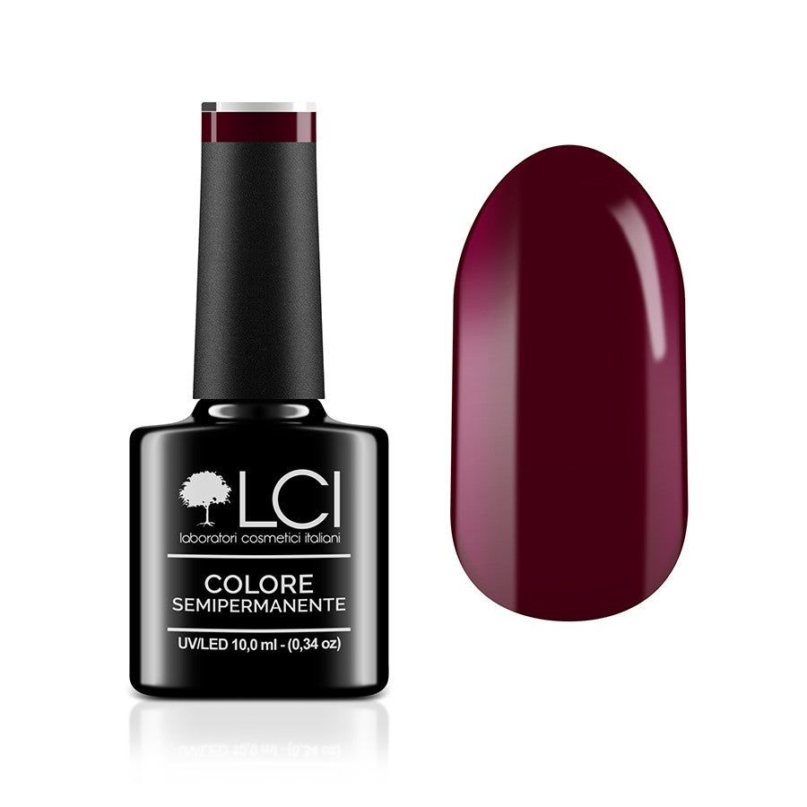 LCI Cosmetics - Smalto Semipermanente Rosso scuro vinaccio 10 ml