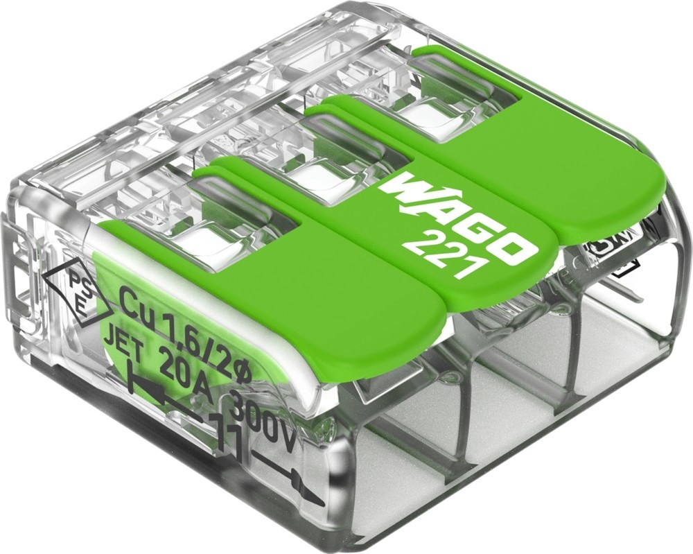 50 Stk. WAGO GmbH & Co. KG Verbindungsklemme 221-423 Image