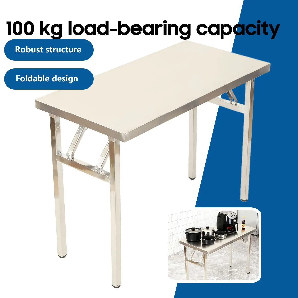 Klapptisch Haushalt Outdoor Stall Promotion Tragbarer Nachtmarkt Rechteckiger Arbeitstisch Esstisch Küchentisch
