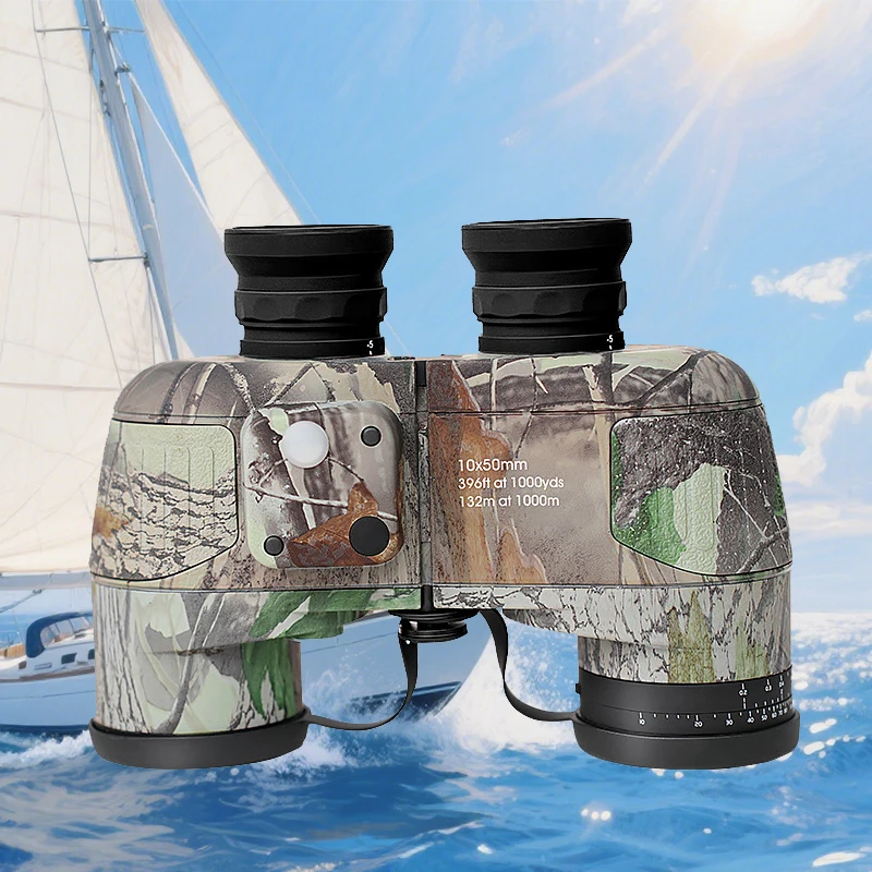 10x50 IPX7 wasserdichtes Fernglas mit Marine-FMC-Objektiv-Teleskop, perfekt für Vogelbeobachtung, Jagd, Bootfahren, Camping, Outdoor Image