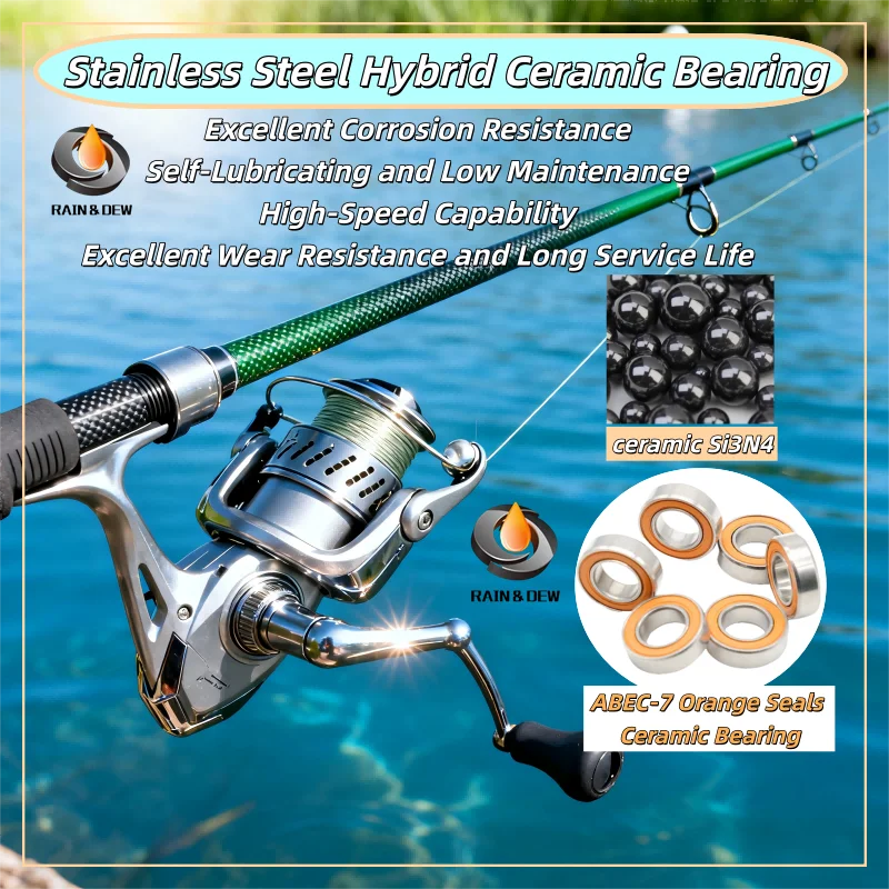 1 Stück Keramiklager SMR 137 2RS CB 7 x 13 x 4 mm ABEC-7 Edelstahl-Hybrid-Keramik-Kugellager ohne Fett, schnelles Drehen Image