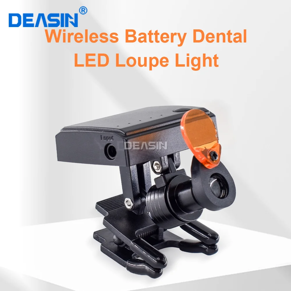 Dental-Scheinwerfer für Lupe, kabellos, tragbar, 5 W, LED-Scheinwerfer mit optischem Filter für zahnärztliche chirurgische Stirnlampe Image