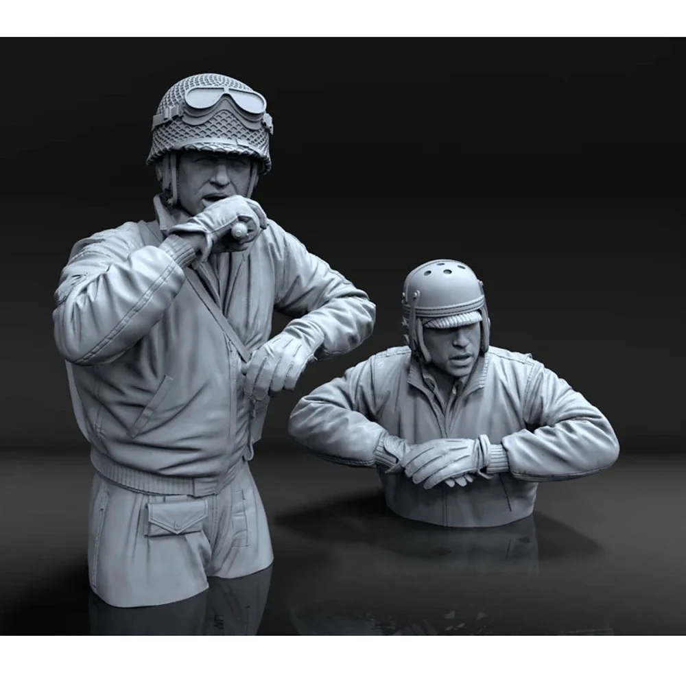 1/16 U.S. tank crew WWII, Resin Model figure soldier, WW2 Military themes, Unassembled and unpainted kit Image