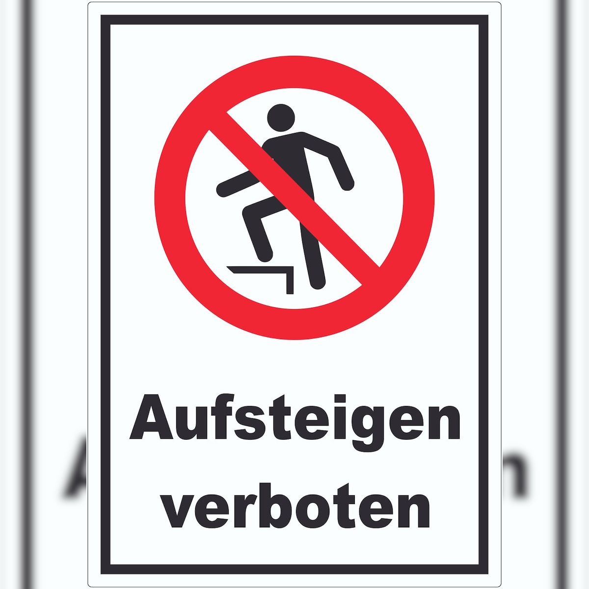 HB-Druck Aufsteigen verboten Aufkleber A8 (52x74mm) Image