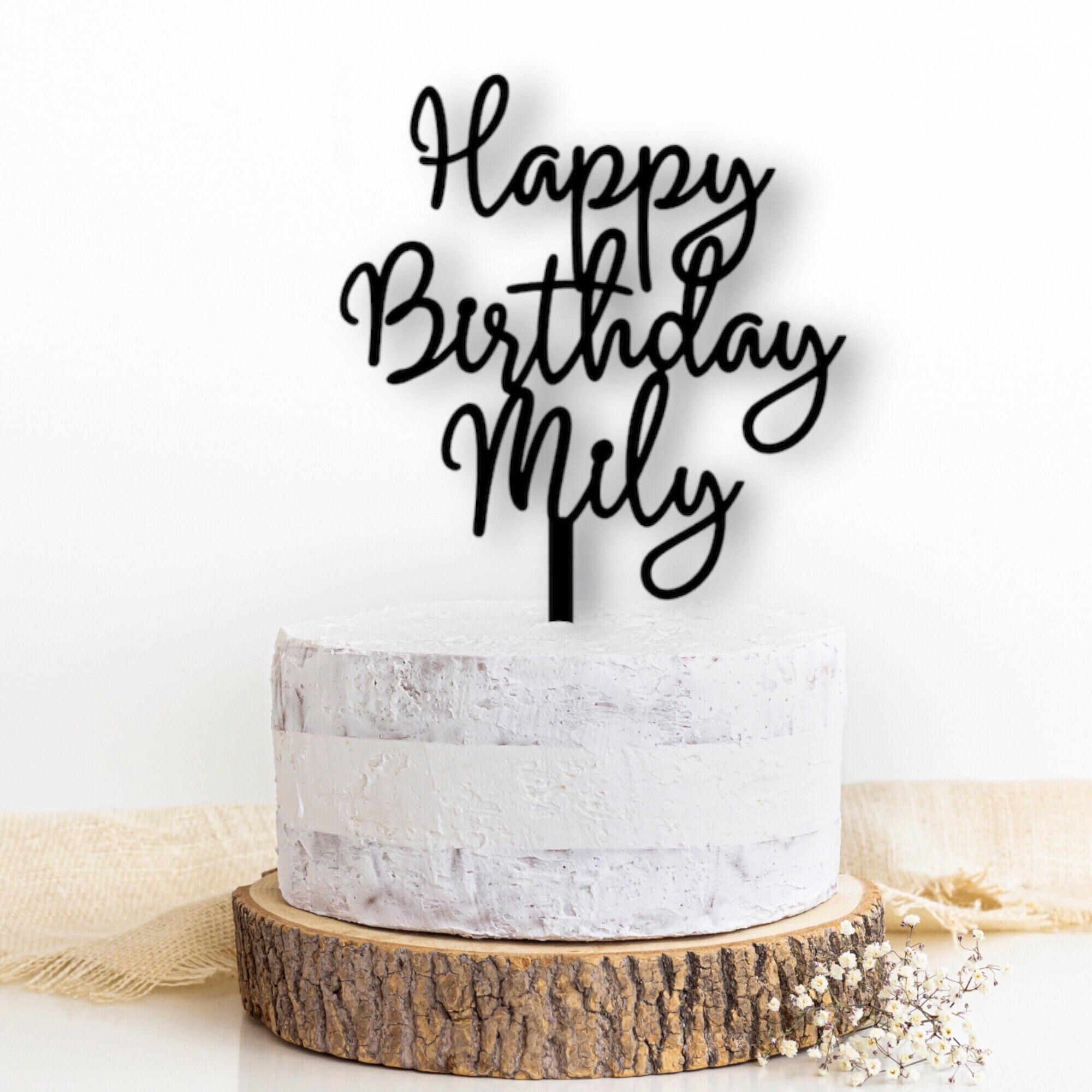 Topper per torta di buon compleanno * Topper per torta personalizzato * Topper per torta in acrilico * Topper per torta 30o * Topper per torta 50o * 6