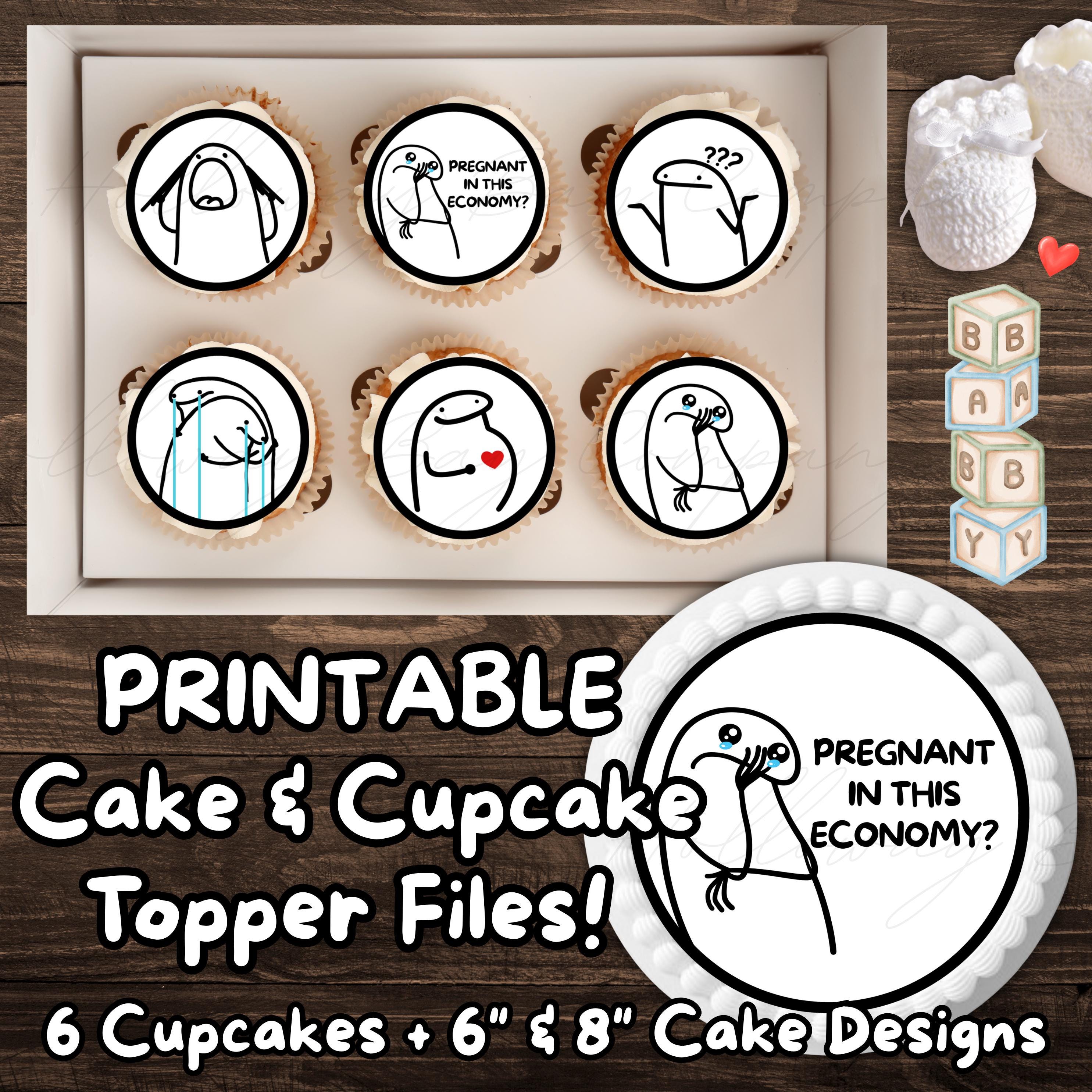 Decorazioni per cupcake a tema baby shower, decorazioni per baby shower, decorazioni per cupcake a tema baby shower in gravidanza, download istantaneo