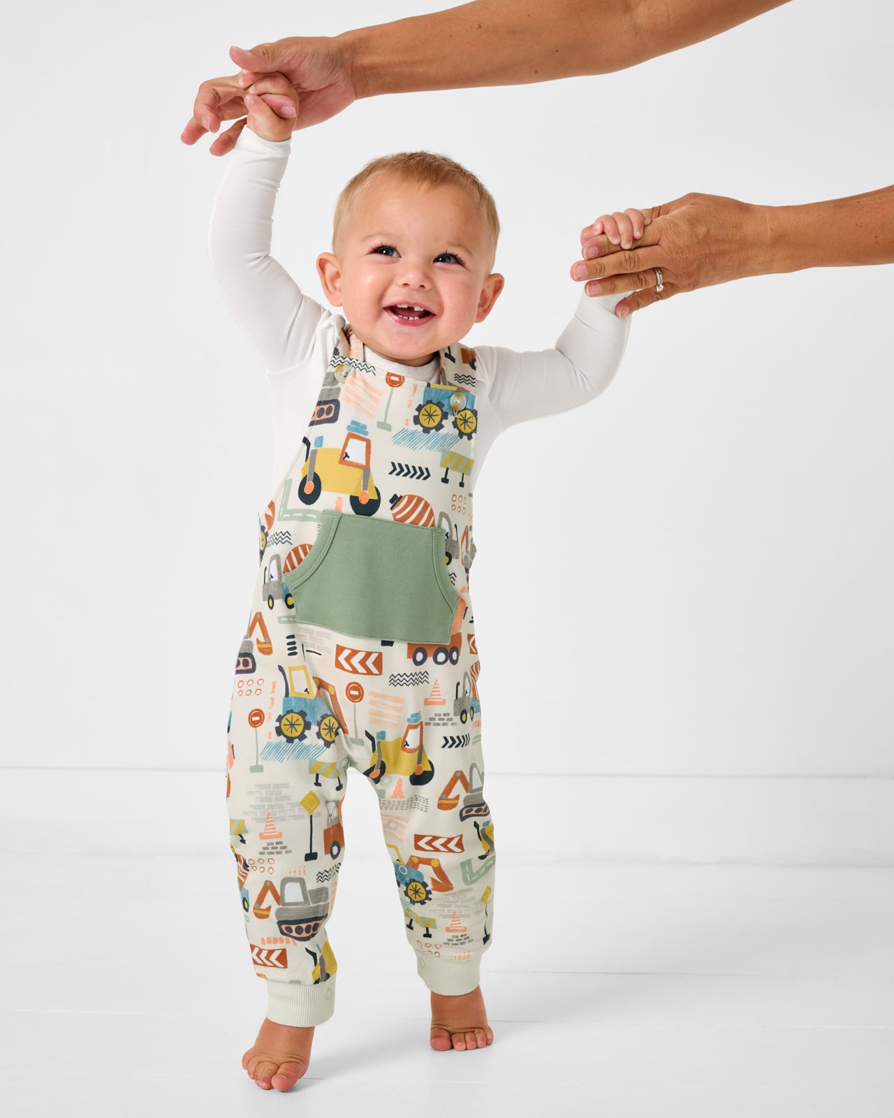 Mini Builders Overall Romper - 3T