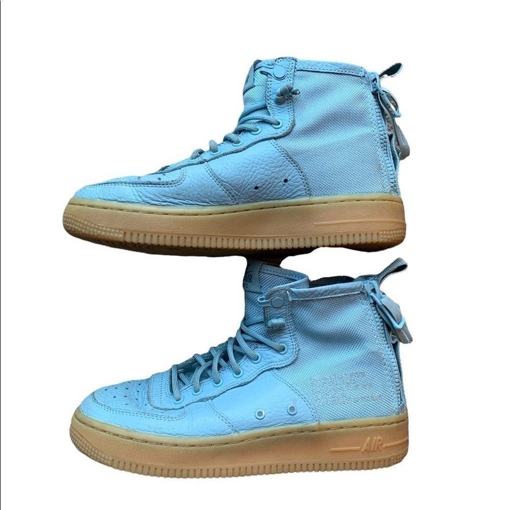 Nike Shoes | Nike | Nike Sf Af1 Mid Sneakers | Nike Sf Air Force 1 Sneakers Baby Blue 5y | Color: Blue | Size: 5b