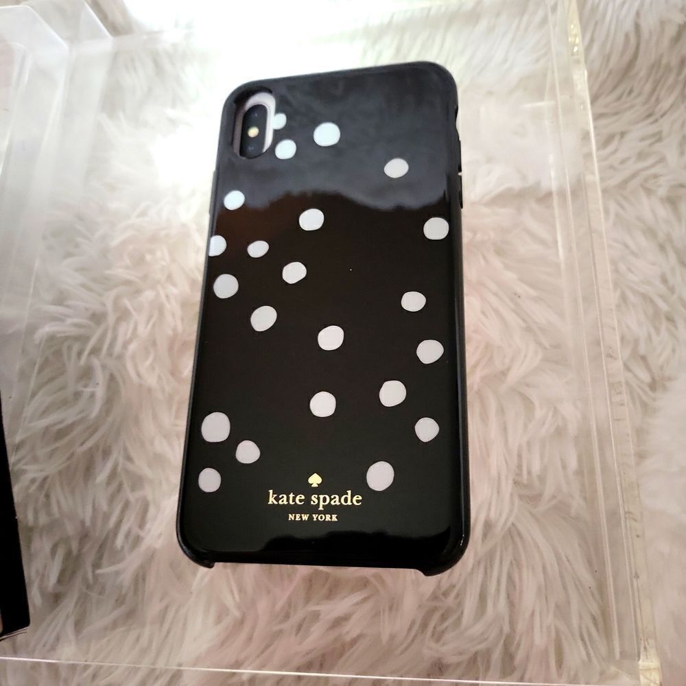 Kate Spade Accessories | Kate Spade Iphone Xs Max For Apple I Phone New In Box, Black And White Polka Dot | Color: Black/White | Size: Os