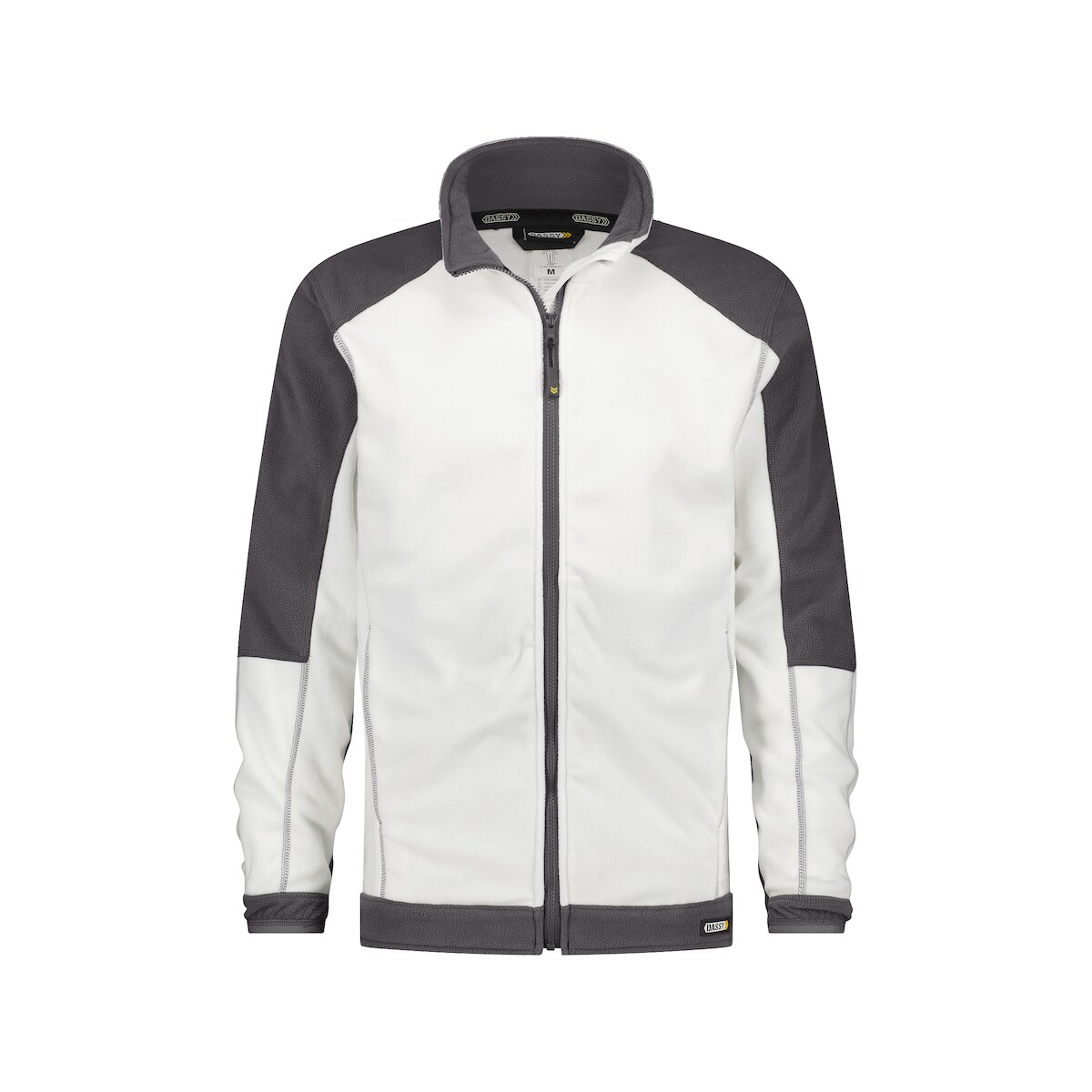 DASSY Fleecejacke KAZAN - Arbeitsjacke mit Cordura-Verstärkung weiß/zementgrau S Image