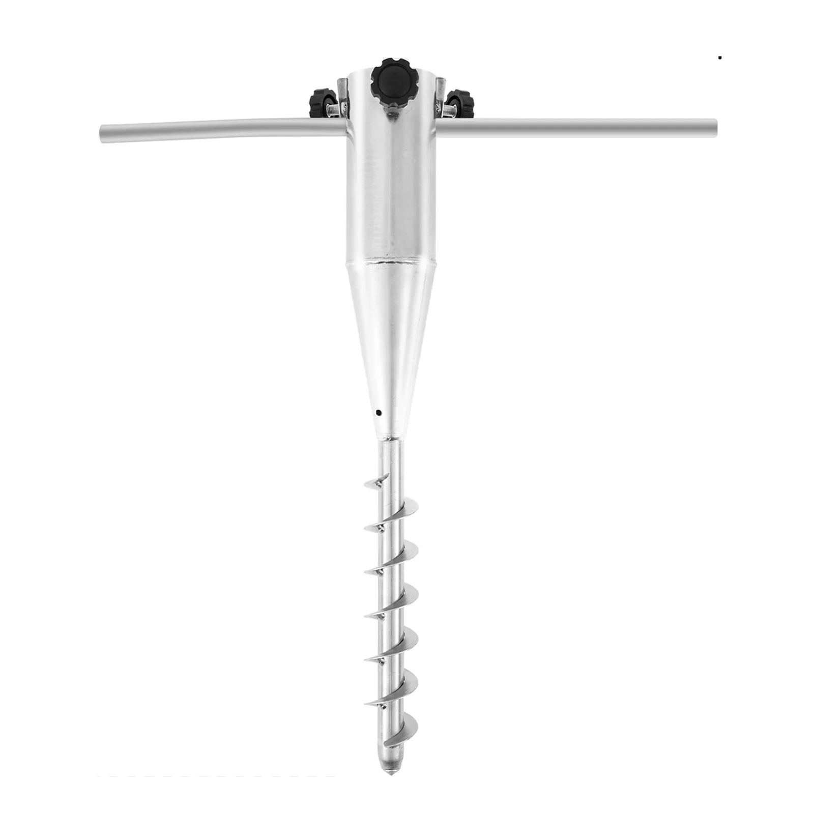 Metall-Strandschirm-Sandanker, winddicht, für Camping, Rasen, verstellbarer Spiralständer, Sonnenschirm-Halterung Image