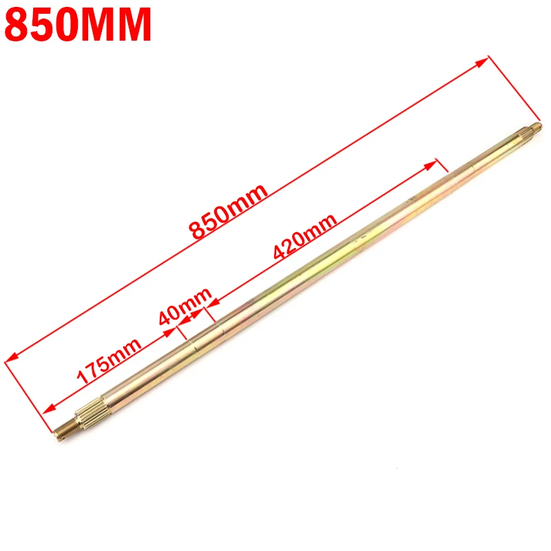 100/85/65/60 cm Komplette Hinterachse 78 mm * 3 Bolzen Nabe mit hydraulischer Scheibenbremse 37T Kettenrad für Go Karts ATV Quad Dirt Bike Teile Image