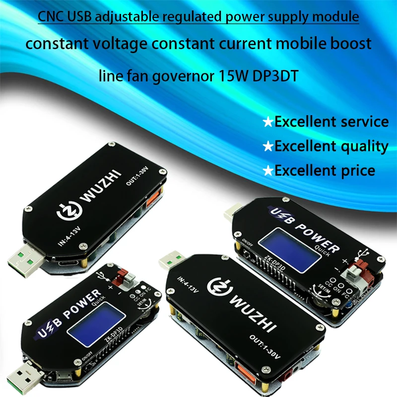 CNC USB einstellbares geregeltes Stromversorgungsmodul Konstantspannung Konstantstrom Mobile Boost Line Lüfterregler 15W DP3DT Image