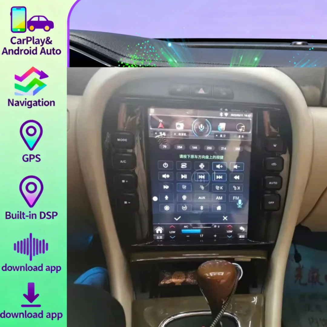 Android Auto Auto Radio Für Jaguar X-TYPE S-TYPE XJ 2004-2008 Multimedia Video Player GPS Navi Stereo intelligente System Kopf uni Image