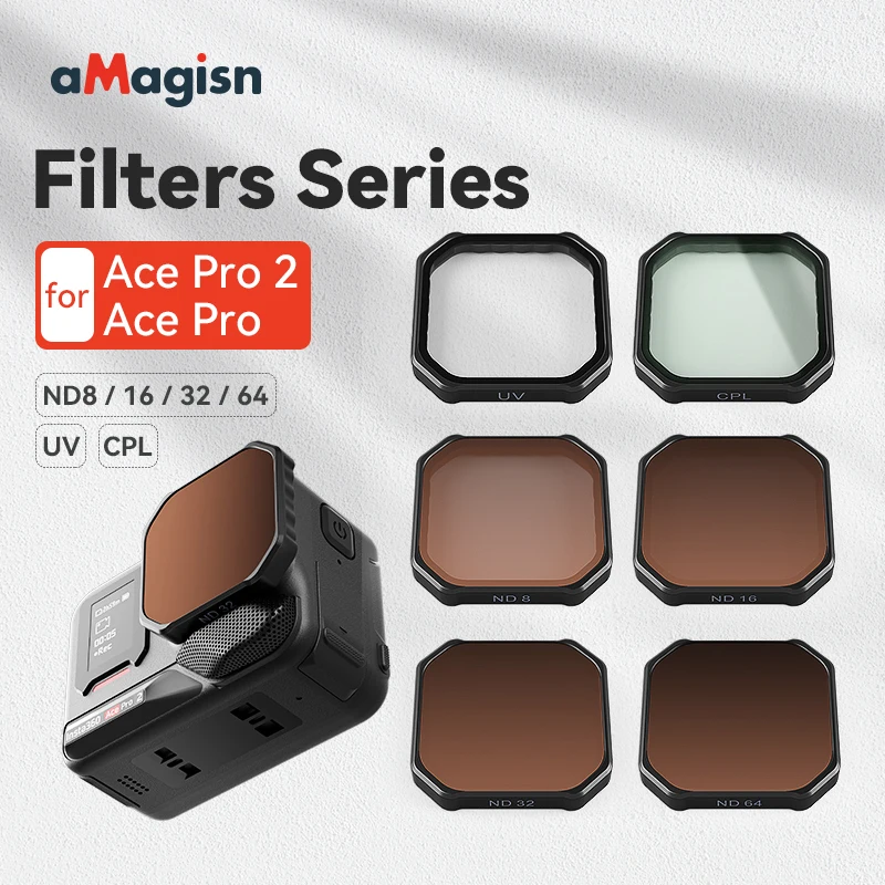 CPL UV ND Filter Set für Insta360 Ace Pro 2 ND8 ND16 ND32 ND64 Wasserdichte Objektivfilter für Insta 360 AcePro 2 Zubehör Image