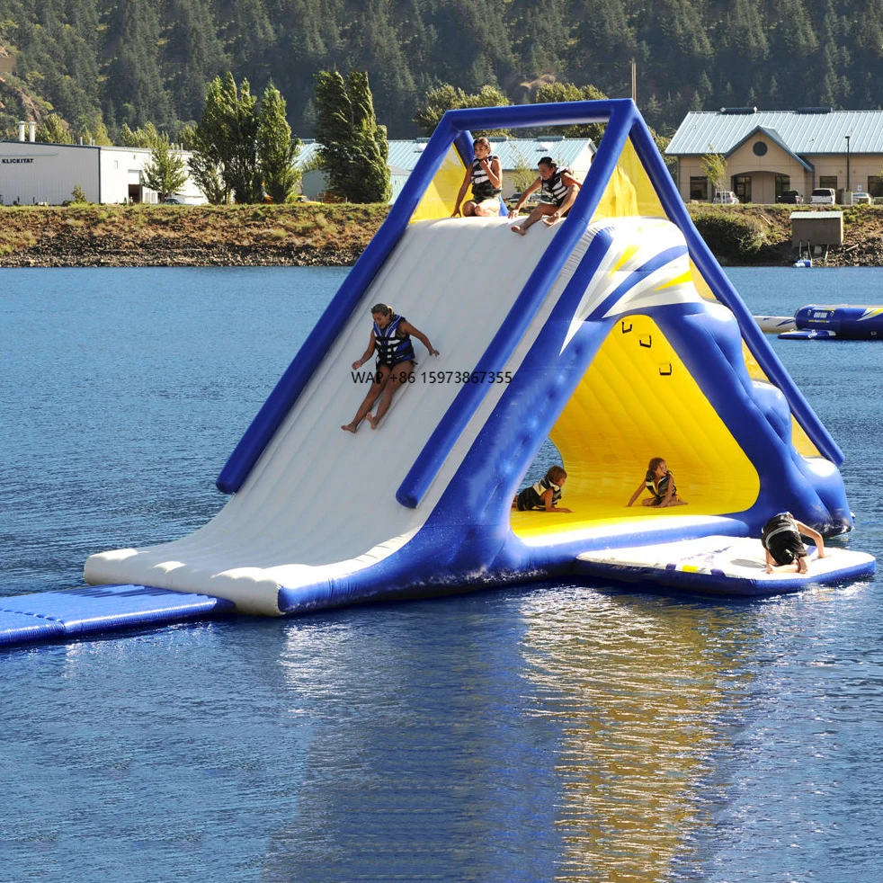 Riesiger aufblasbarer Wasserpark mit Rutsche für Kinder und Erwachsene, aufblasbare Wasserrutsche für kommerzielle Schwimmbäder zu verkaufen. Image