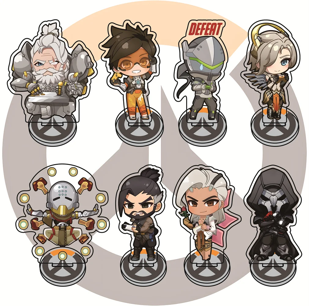 Overwatch 2 10cm Acryl-Standfiguren Zenyatta, McCree & D.Va Spiel-Sammlerstücke Desktop-Dekoration Fan-Geschenk Image