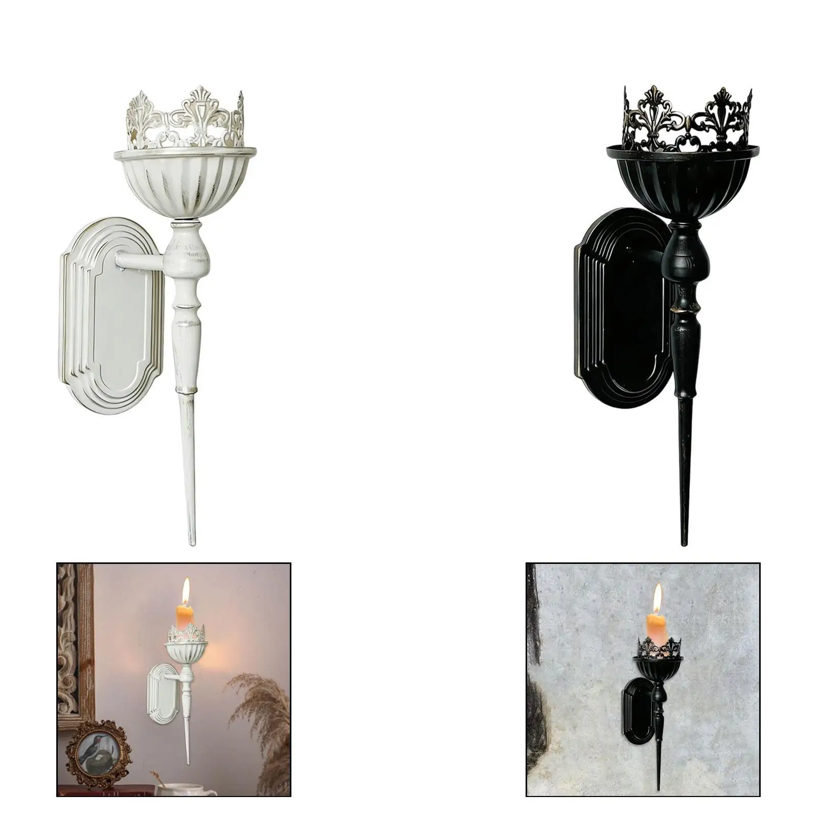 Wandkerzenleuchter, Kerzenhalter aus Metall, Teelichthalter, Kerzenständer für Hochzeit Image