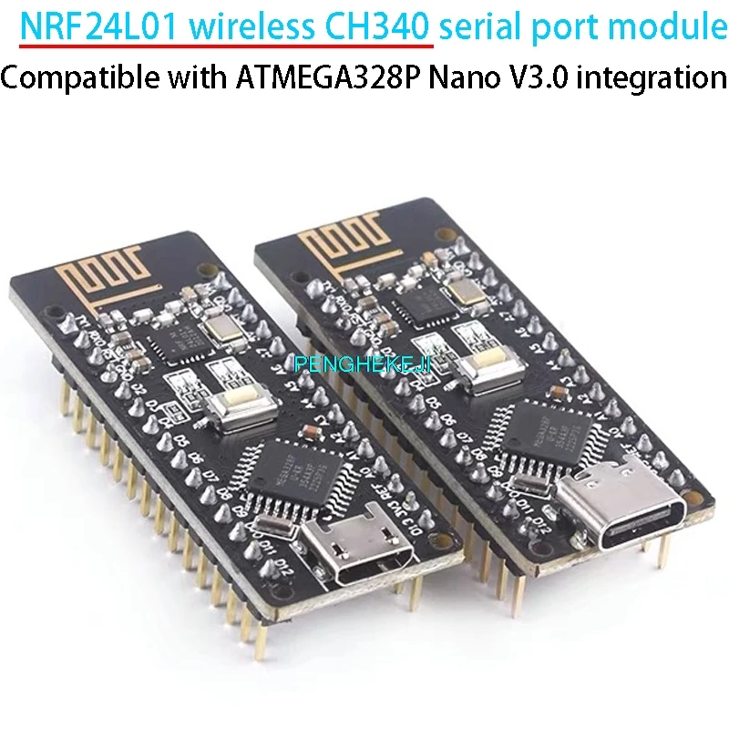 RF-Nano-kompatibles ATMEGA328P Nano V3.0CH340 serielles Modul integriert NRF24L01 Wireless Image