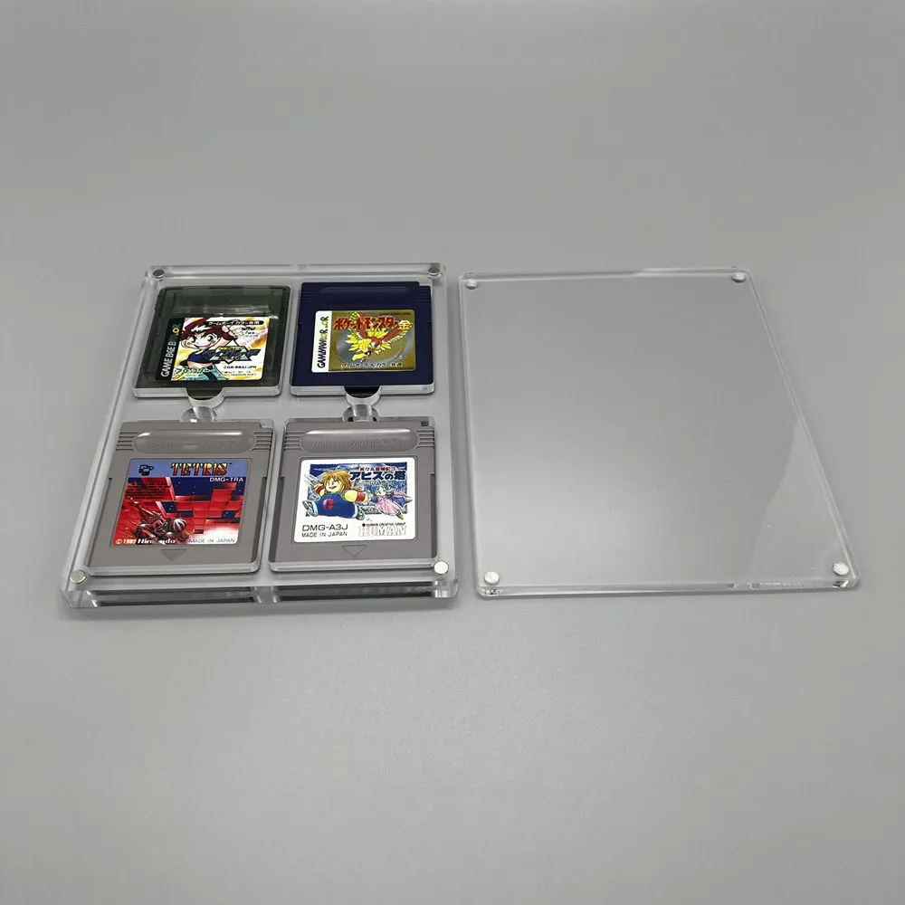 Spiel Karte Lagerung Box Magnetische Hard Cover Klar Acryl Display Box für GB /GBC Image