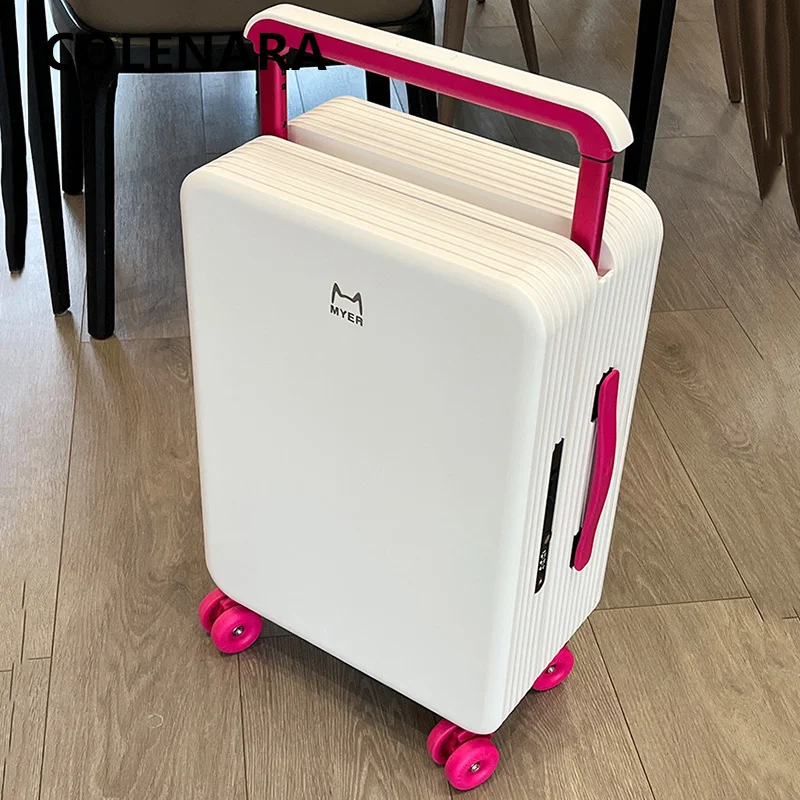 COLENARA Kabinentrolley PC Bordgepäckkoffer Damen Trolley-Koffer 20/24 Zoll Reisetasche Studenten Passwortkoffer Herren Gepäck Image