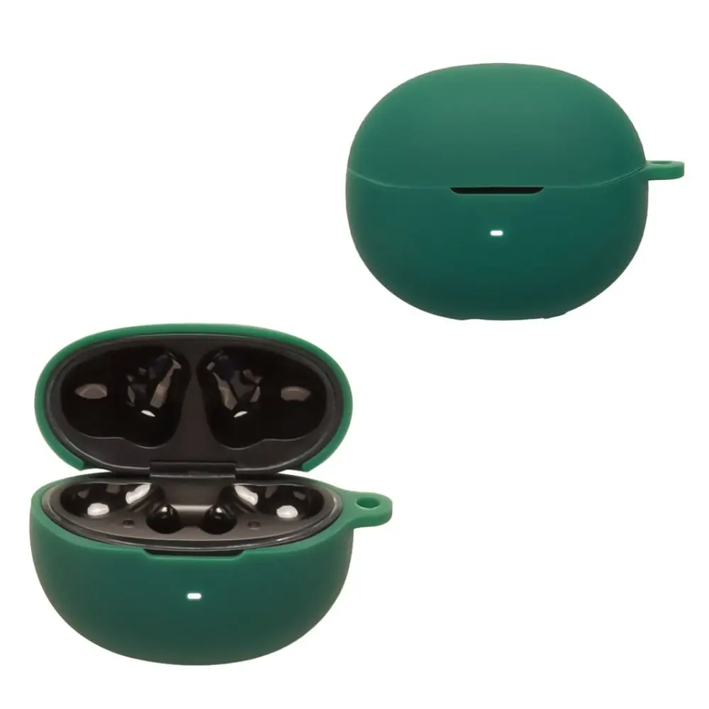 Anti-fallen Kopfhörer Fall Silikon Staubdicht Ohrhörer Abdeckung Anti Scratch mit Karabiner Lade Box Shell für QCY MeloBuds N70 Image