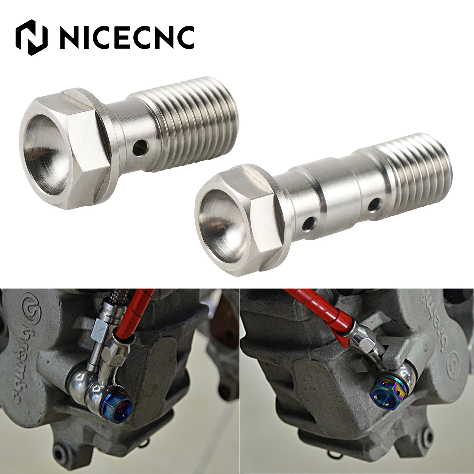 M10x1,0 M10x1,25 Motorrad Bremse Hohlschraube Schraube Titan Für Honda Yamaha Kawasaki Suzuki BMW Ducati KTM Triumph Aprilia Image