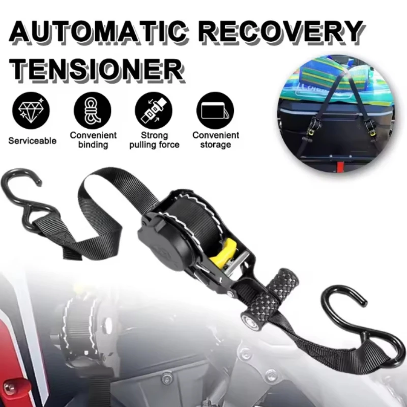 Automatischer Spannungsregler mit Einziehbaren Zurrgurten für Fracht, LKW, Motorrad-Transport, Hochbelastbare Schnellverschluss-Bänder Image