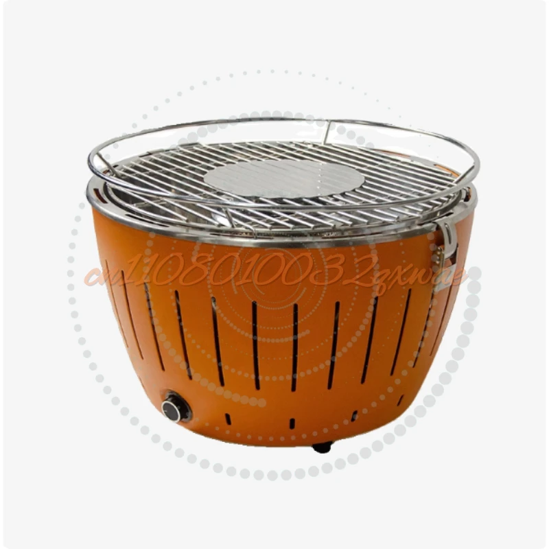 Tragbarer BBQ-Holzkohlegrill, Haushalts-Lotusgrill, mit Innenventilator, Rauchfreier und Verbrühungssicherer Grill Image