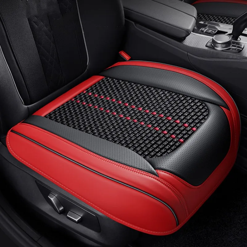 Auto Sitz Schutz Abdeckung Atmungsaktive PU Leder Fahrer Sitz Nicht-slip Kissen Universal Größe Luxus Auto Innen Sitz Matte Dekorieren Image