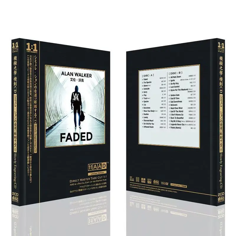 Klassische DJ Alan Walker Musik-CD Greatest Hits Album Alone 2 Stück Musikaufzeichnung Cosplay Walkman Auto Soundtracks Box Sammlung Geschenke