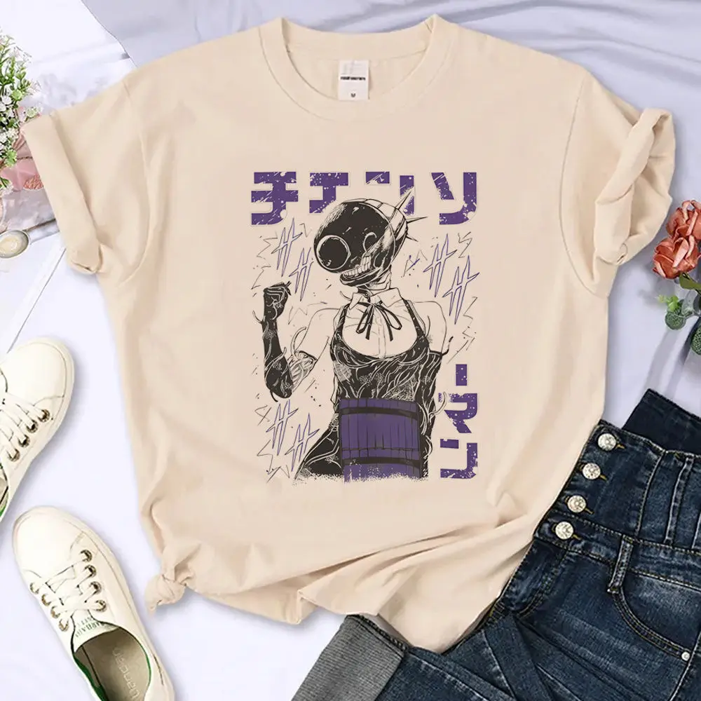 Reze Shirt Mädchen Grafik koreanische Kleidung Bequemes Grunge Gothic Harajuku T-Shirt Bequeme Vintage Psychedelic Ästhetik Image