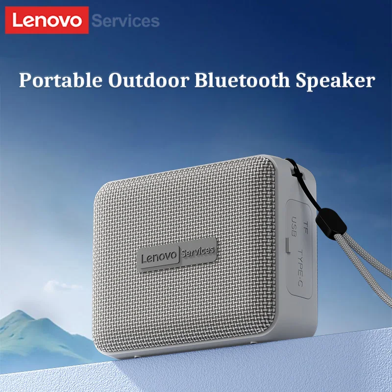 Lenovo HD108 Bluetooth-Lautsprecher, tragbar, für den Außenbereich, hochwertiger Klang, langlebige Batterie, kabelloser Lautsprecher, RGB, bunte Lichter Image